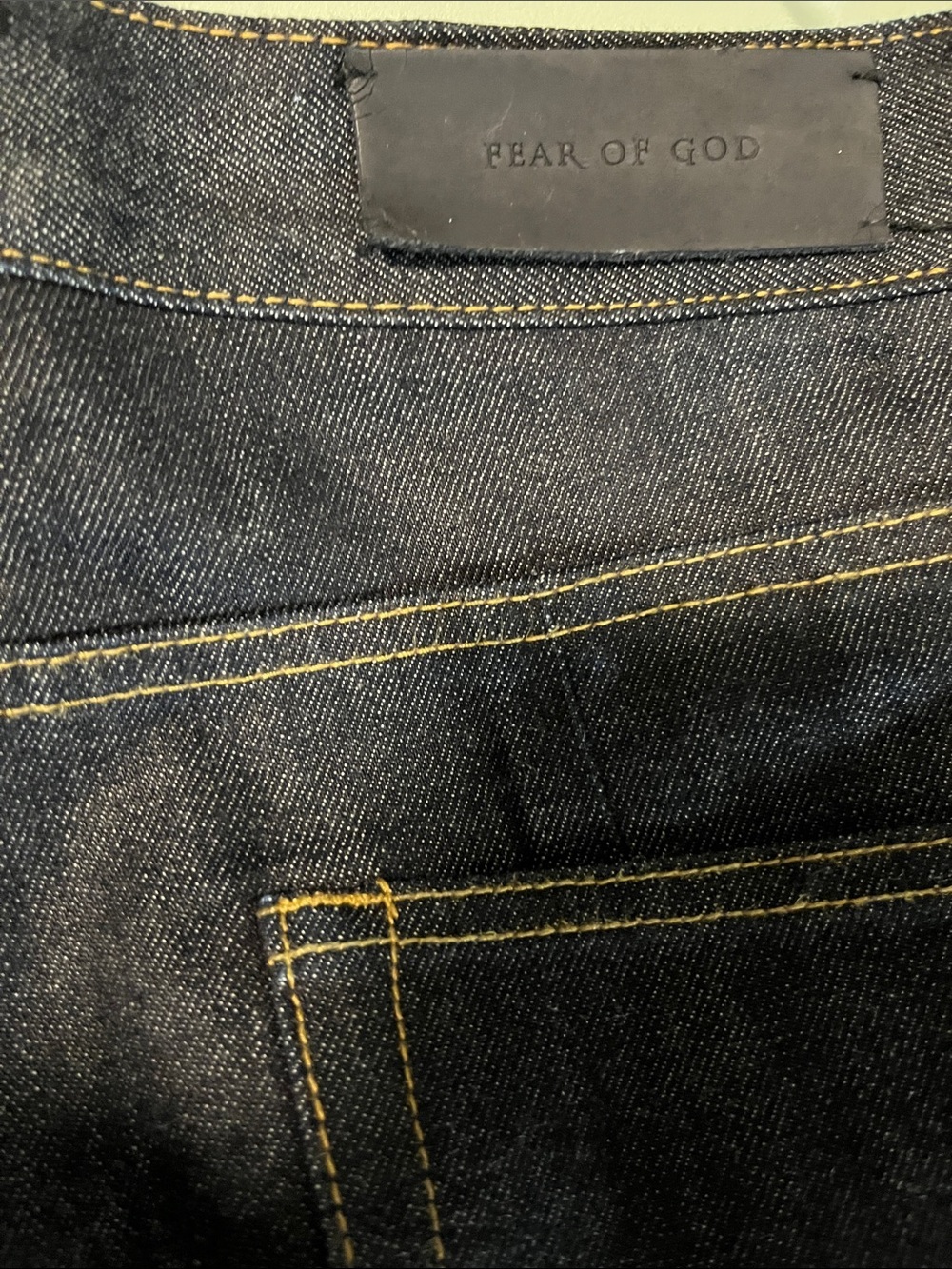 Fear of god Men's Raw Denim ss25 Brand New Crease Jeans nwot rare 30w zip ankle - Picture 16 of 17
